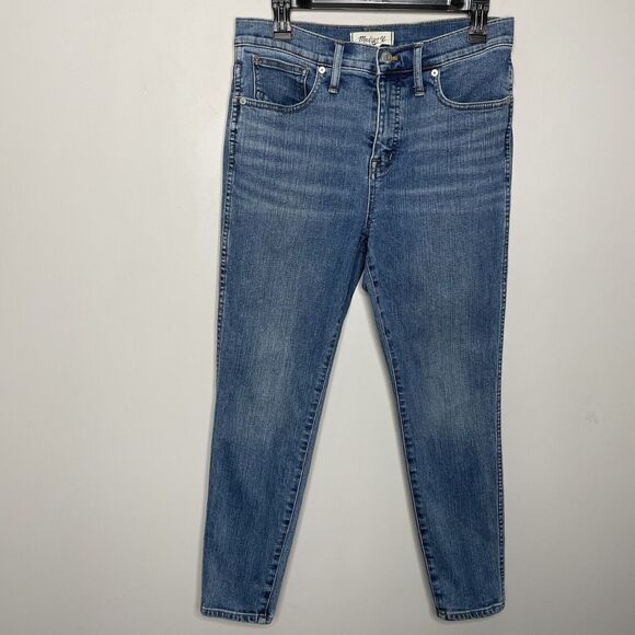 MADEWELL Skinny Jeans Women Petite 29P Woodbridge Wash 10" High Rise NA878 - Picture 2 of 15